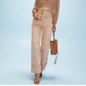 Ulla Johnson Marlowe High-Rise Denim Pants in Sweetbriar